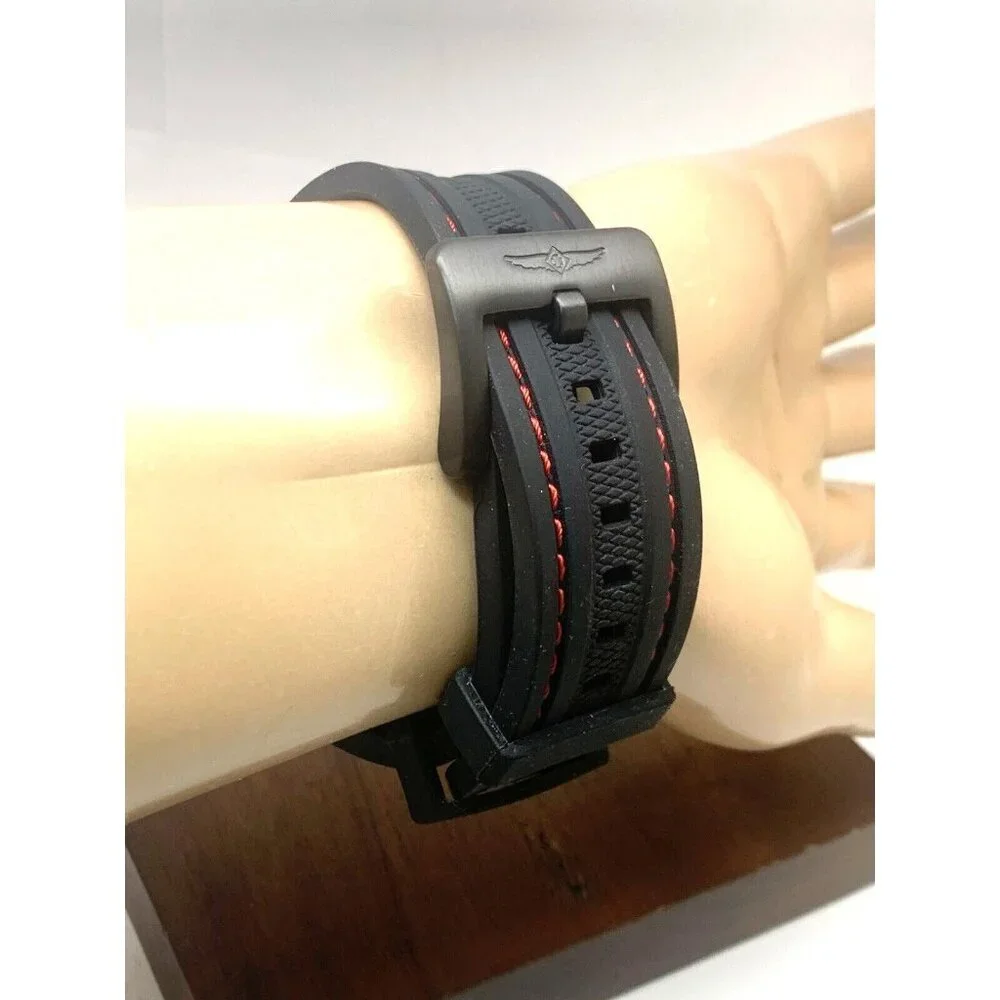 Invicta Men's Watch 30760 Pro Diver Quartz Red Black Dial Rubber Strap 52mm